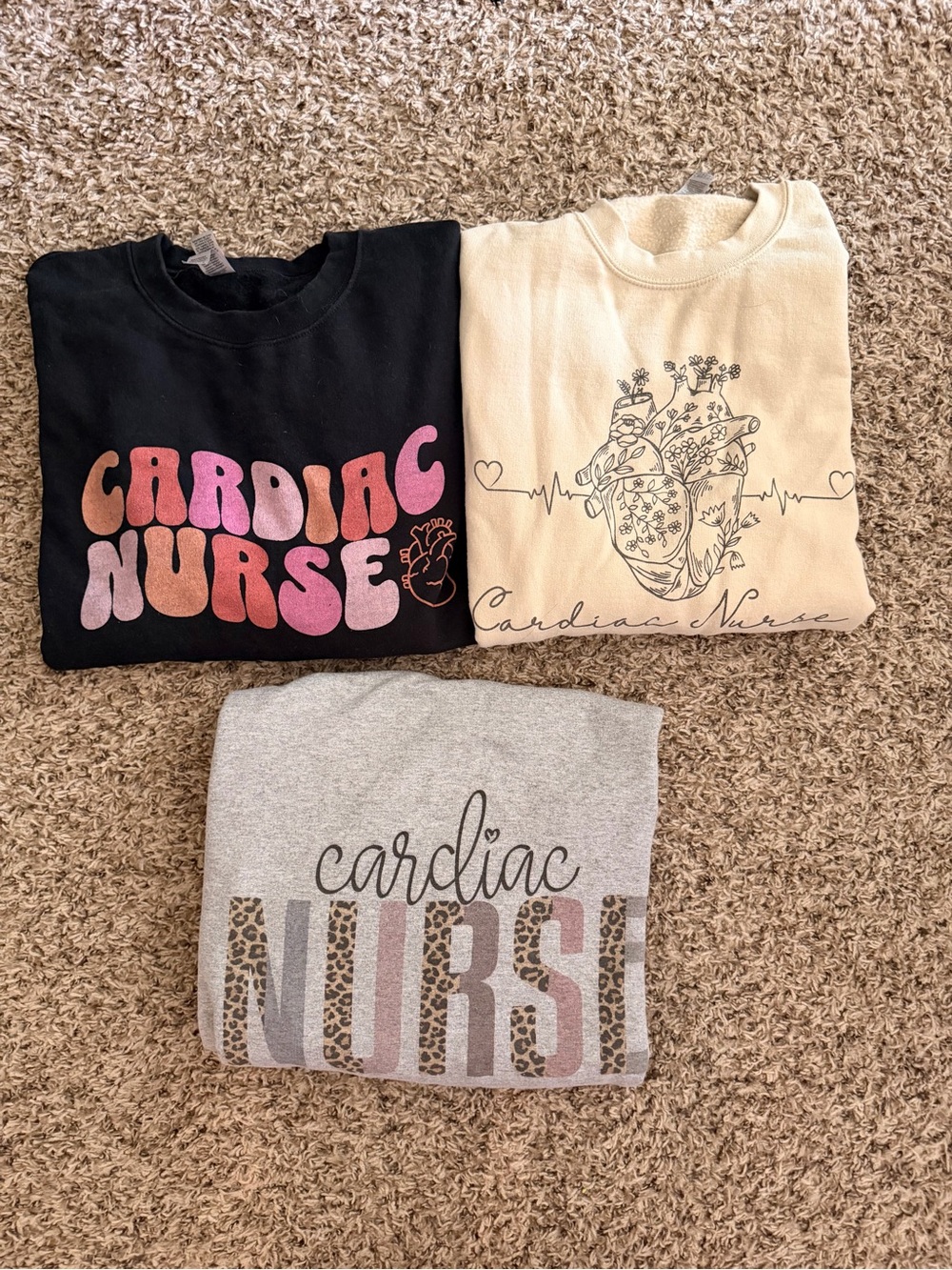 Cardiac Nurse Sweatshirt Bundle – 3 Sweatshirts 🫀🩺